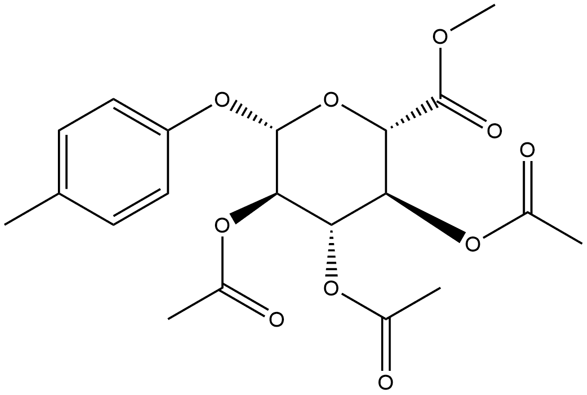 p-Cresol Glucuronide Methyl Ester Triacetate 化学構造式
