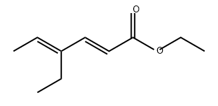 2,4-Hexadienoic acid, 4-ethyl-, ethyl ester, (2E,4E)- Struktur