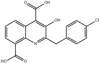 2-(4-Chlorobenzyl)-3-hydroxyquinoline-4,8-dicarboxylic acid Structure