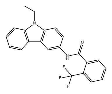 Benzamide, N-(9-ethyl-9H-carbazol-3-yl)-2-(trifluoromethyl)- Struktur