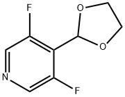 Pyridine, 4-(1,3-dioxolan-2-yl)-3,5-difluoro-,924649-14-9,结构式