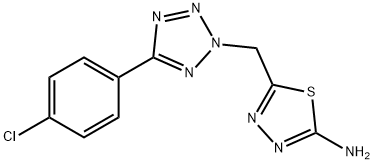 5-([5-(4-CHLOROPHENYL)-2H-TETRAZOL-2-YL]METHYL)-1,3,4-THIADIAZOL-2-AMINE,924861-66-5,结构式