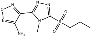 4-[4-METHYL-5-(PROPYLSULFONYL)-4H-1,2,4-TRIAZOL-3-YL]-1,2,5-OXADIAZOL-3-AMINE,924861-75-6,结构式