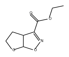 3A,4,5,6A-四氢呋喃并[3,2-D]异噁唑-3-羧酸乙酯, 92503-55-4, 结构式