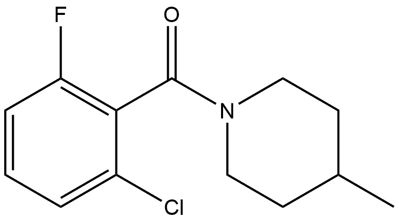 (2-Chloro-6-fluorophenyl)(4-methyl-1-piperidinyl)methanone Struktur