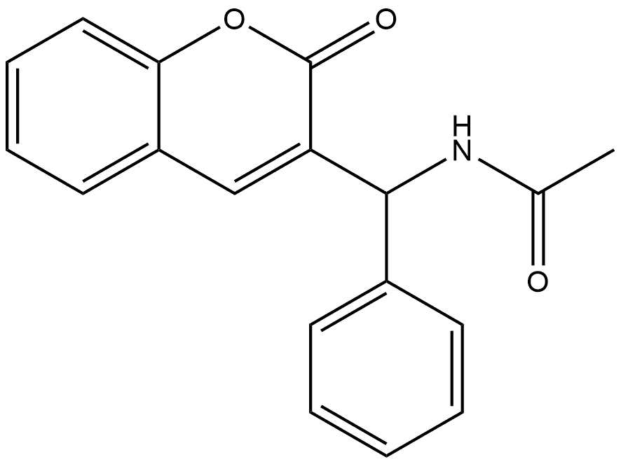 N-((2-Oxo-2H-chromen-3-yl)(phenyl)methyl)acetamide Struktur