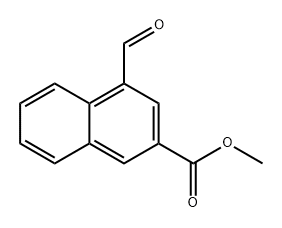 2-Naphthalenecarboxylic acid, 4-formyl-, methyl ester Struktur