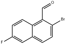 2-溴-6-氟-1-萘醛 结构式