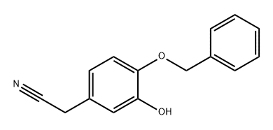Benzeneacetonitrile, 3-hydroxy-4-(phenylmethoxy)- 化学構造式