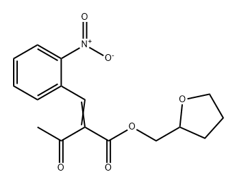 Butanoic acid, 2-[(2-nitrophenyl)methylene]-3-oxo-, (tetrahydro-2-furanyl)methyl ester Structure