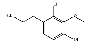 Phenol, 4-(2-aminoethyl)-3-chloro-2-methoxy- 化学構造式