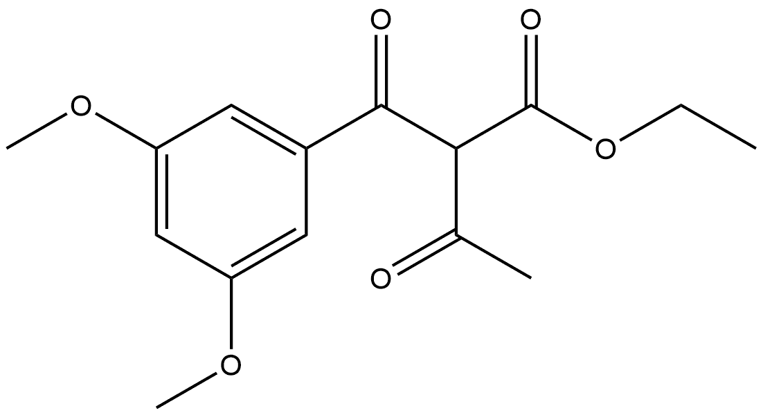 Benzenepropanoic acid, α-acetyl-3,5-dimethoxy-β-oxo-, ethyl ester