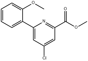 2-Pyridinecarboxylic acid, 4-chloro-6-(2-methoxyphenyl)-, methyl ester Struktur