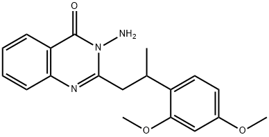 3-Amino-2-(2-(2,4-dimethoxyphenyl)propyl)quinazolin-4(3H)-one Struktur