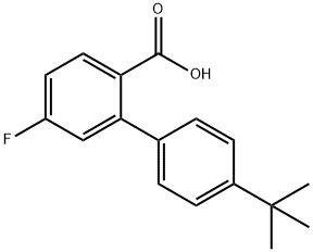 [1,1'-Biphenyl]-2-carboxylic acid, 4'-(1,1-dimethylethyl)-5-fluoro- Struktur