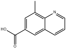 6-Quinolinecarboxylic acid, 8-methyl- 化学構造式