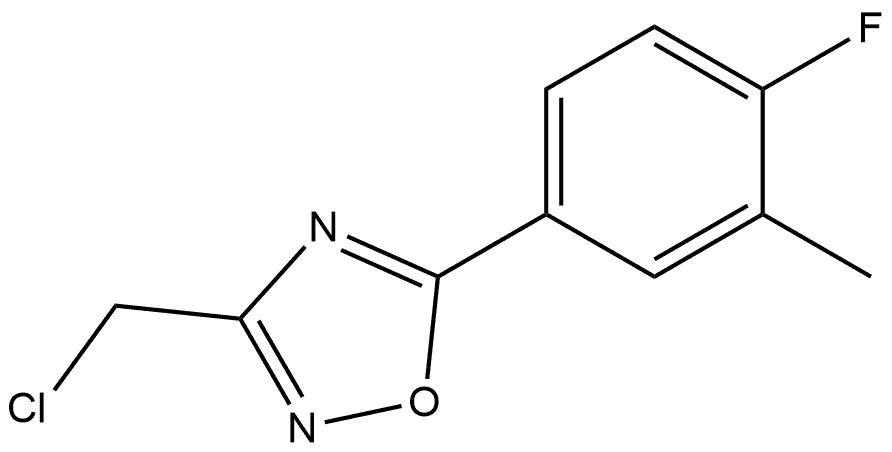 3-(Chloromethyl)-5-(4-fluoro-3-methylphenyl)-1,2,4-oxadiazole 结构式