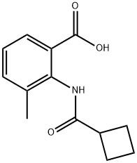 Benzoic acid, 2-[(cyclobutylcarbonyl)amino]-3-methyl- 结构式