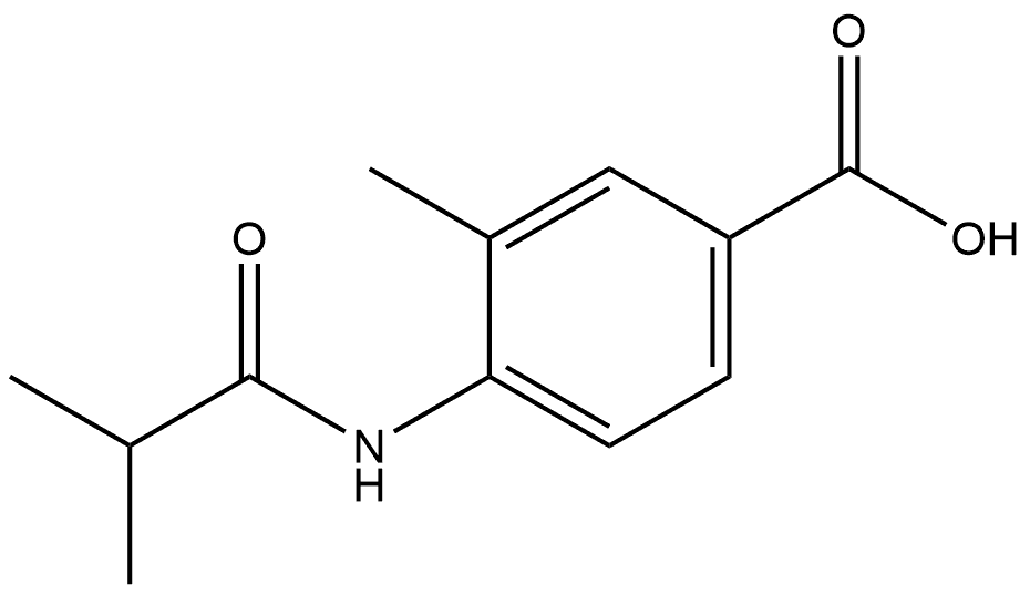 3-Methyl-4-[(2-methyl-1-oxopropyl)amino]benzoic acid Structure