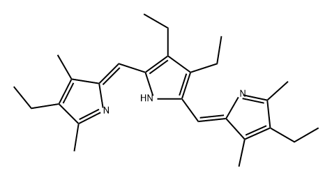 1H-Pyrrole, 3,4-diethyl-2,5-bis[(Z)-(4-ethyl-3,5-dimethyl-2H-pyrrol-2-ylidene)methyl]-,926280-06-0,结构式