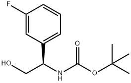 (R)-1-(3-fluoro-phenyl)-2-hydroxy-ethyl]-carbamic acid tert-butyl ester Structure