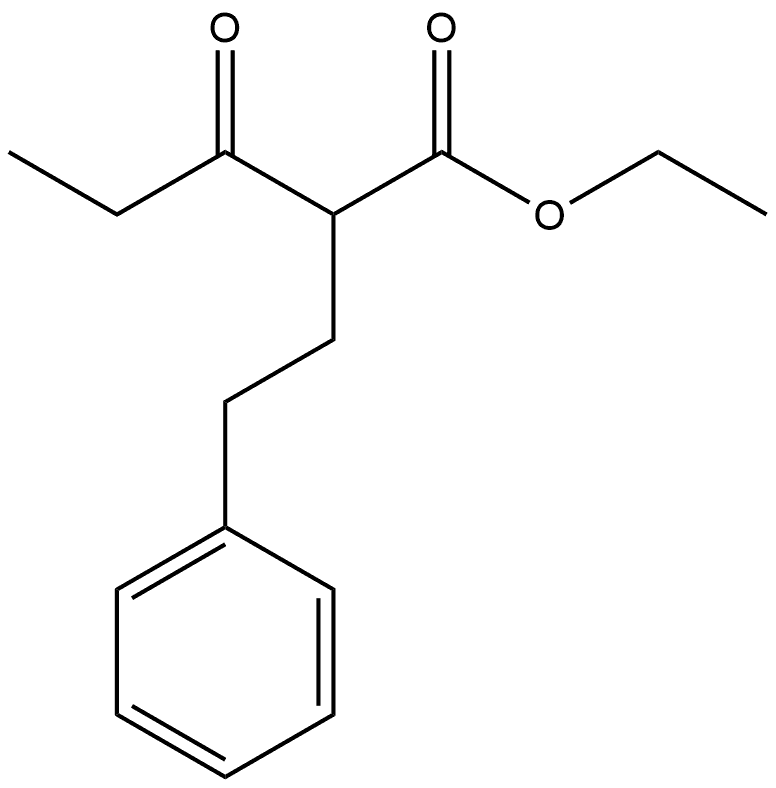 ethyl 3-oxo-2-phenethylpentanoate 化学構造式