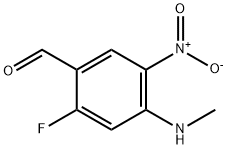 Benzaldehyde, 2-fluoro-4-(methylamino)-5-nitro- Structure