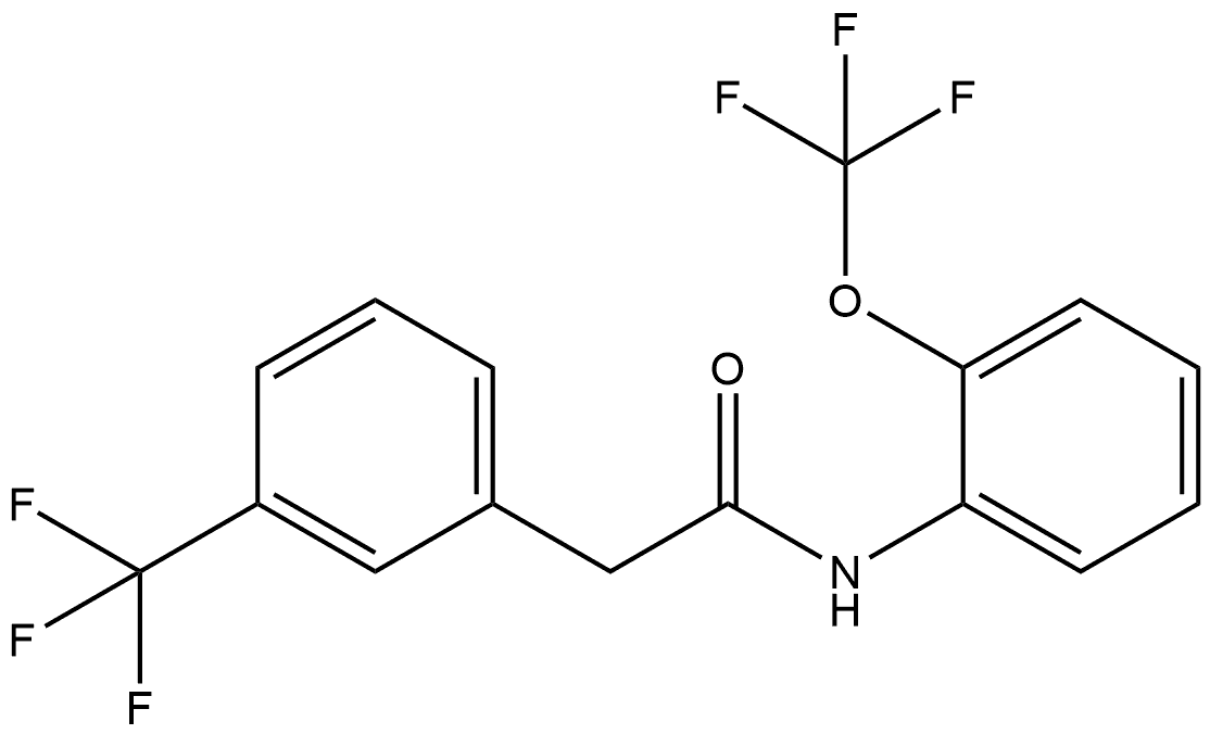 N-[2-(Trifluoromethoxy)phenyl]-3-(trifluoromethyl)benzeneacetamide Structure