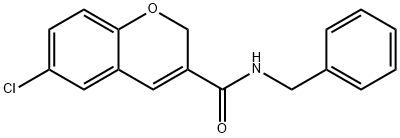 2H-1-Benzopyran-3-carboxamide, 6-chloro-N-(phenylmethyl)-|N-苄基-6-氯-2H-色烯-3-甲酰胺