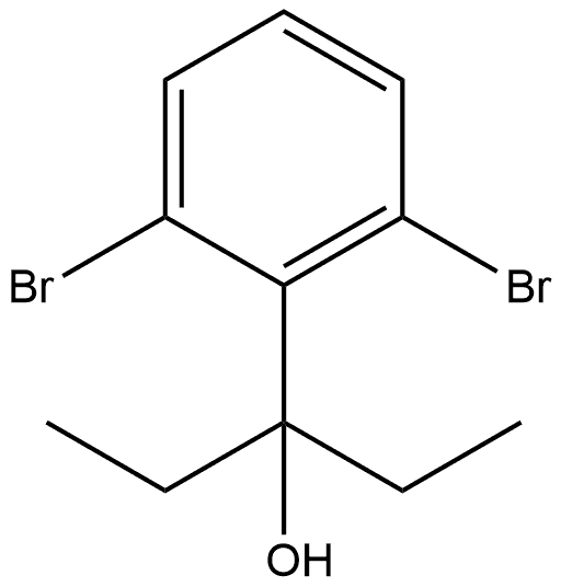 2,6-Dibromo-α,α-diethylbenzenemethanol Struktur