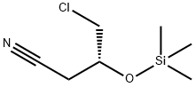 Butanenitrile, 4-chloro-3-[(trimethylsilyl)oxy]-, (3R)- Structure