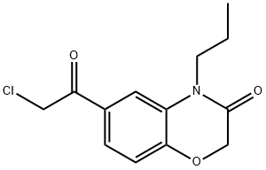 2H-1,4-Benzoxazin-3(4H)-one, 6-(2-chloroacetyl)-4-propyl- 化学構造式