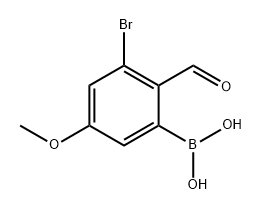 4-溴-2-甲酰基-5-甲氧基苯硼酸 结构式