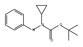 Hydrazinecarboxylic acid, 1-cyclopropyl-2-phenyl-, 1,1-dimethylethyl ester Struktur