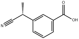 Benzoic acid, 3-[(1R)-1-cyanoethyl]- 化学構造式