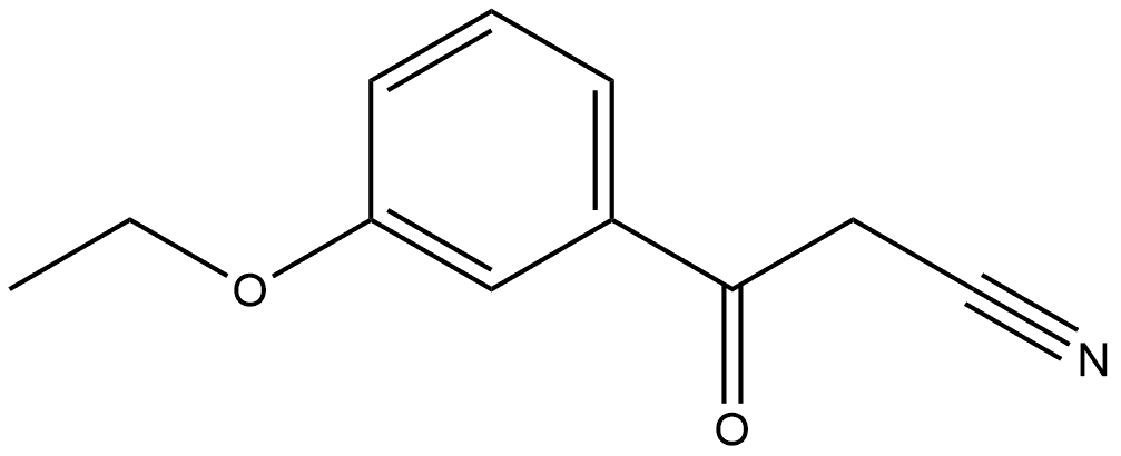 Benzenepropanenitrile, 3-ethoxy-β-oxo- 化学構造式