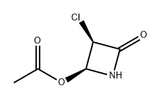 2-Azetidinone, 4-(acetyloxy)-3-chloro-, (3R,4S)- Struktur