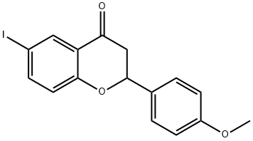 6-Iodo-2-(4-methoxyphenyl)chroman-4-one Struktur