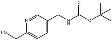 Carbamic acid, N-[[6-(hydroxymethyl)-3-pyridinyl]methyl]-, 1,1-dimethylethyl ester Struktur