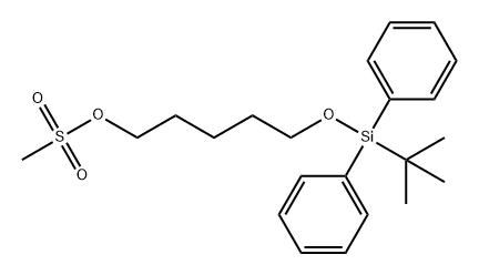 1-Pentanol, 5-[[(1,1-dimethylethyl)diphenylsilyl]oxy]-, 1-methanesulfonate 化学構造式