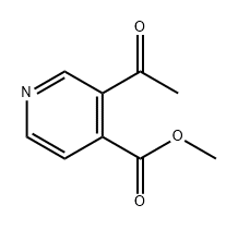 4-Pyridinecarboxylic acid, 3-acetyl-, methyl ester 化学構造式