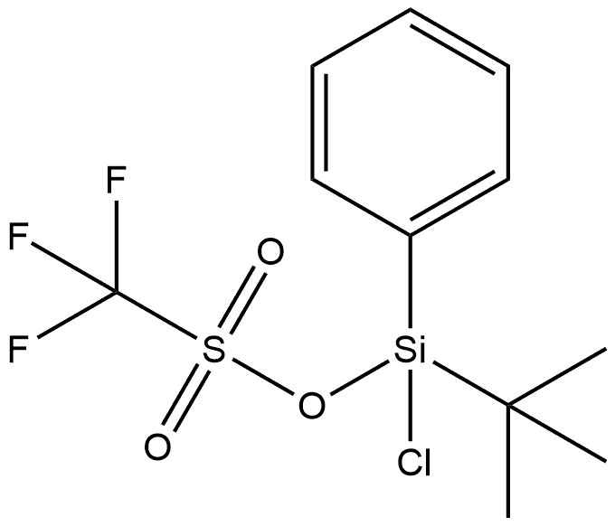 氯(叔丁基)苯基硅烷基 三氟甲磺酸盐, 92886-87-8, 结构式