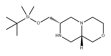 Pyrazino[2,1-c][1,4]oxazine, 7-[[[(1,1-dimethylethyl)dimethylsilyl]oxy]methyl]octahydro-, (7S,9aS)- 结构式
