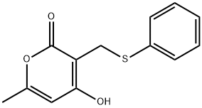 2H-Pyran-2-one, 4-hydroxy-6-methyl-3-[(phenylthio)methyl]-