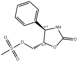 rel-(4R,5S)-5-[[(Methylsulfonyl)oxy]methyl]-4-phenyl-2-oxazolidinone 结构式