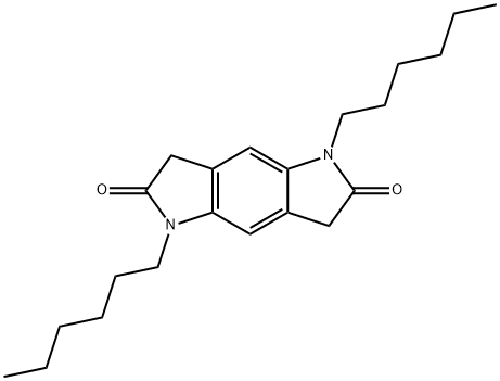 Benzo[1,2-b:4,5-b']dipyrrole-2,6(1H,3H)-dione, 1,5-dihexyl-5,7-dihydro- Structure