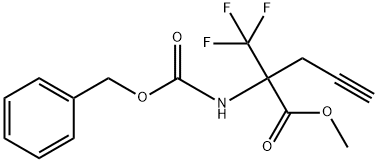 4-Pentynoic acid, 2-[[(phenylmethoxy)carbonyl]amino]-2-(trifluoromethyl)-, methyl ester Structure