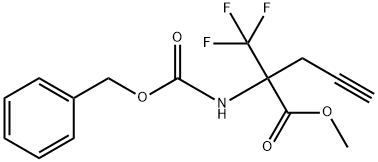 2-(((苄氧基)羰基)氨基)-2-(三氟甲基)戊-4-炔酸甲酯, 929616-31-9, 结构式