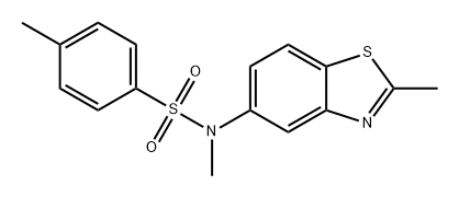 Benzenesulfonamide, N,4-dimethyl-N-(2-methyl-5-benzothiazolyl)- Structure