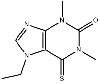 2H-Purin-2-one, 7-ethyl-1,3,6,7-tetrahydro-1,3-dimethyl-6-thioxo- 结构式